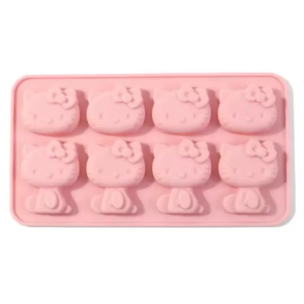 NWT Adorable Hello Kitty Sanrio Pink Mold Ice Cube Tray Silicon